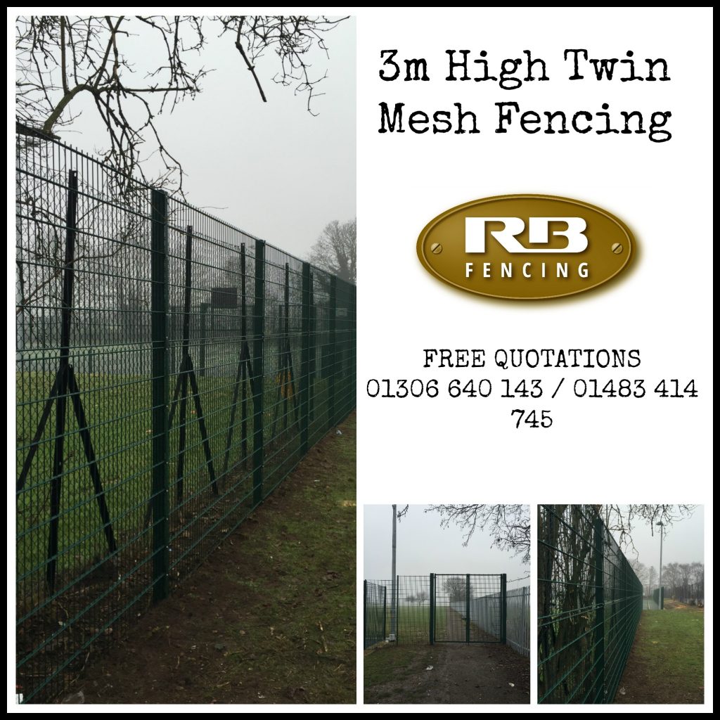 Richardson & Brads Fencing 3m High Twin Wire Mesh Fencing